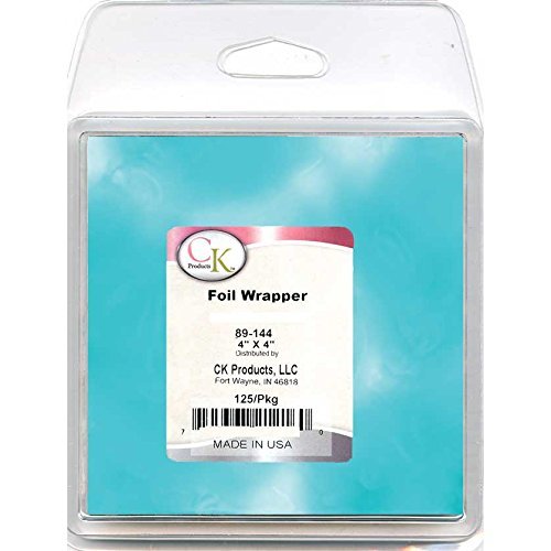 CK Products 89-144B Foil Wrappers, 4" x 4", Blue