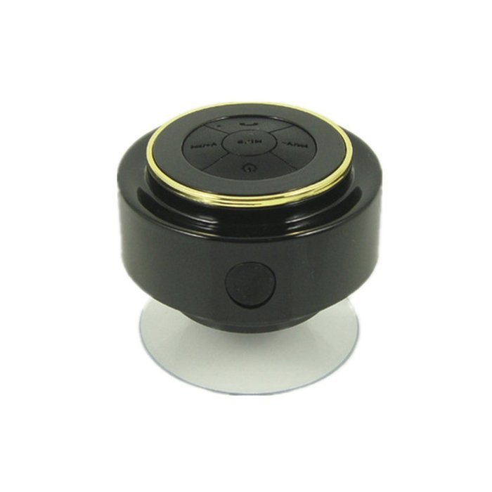 Foxnovo Bluetooth Speaker Wireless Shower Speaker with Built-in Mic (Black+Red) N2