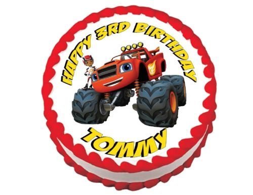 BLAZE AND THE MONSTER MACHINES cake and cupcake edible toppers frosting sheet