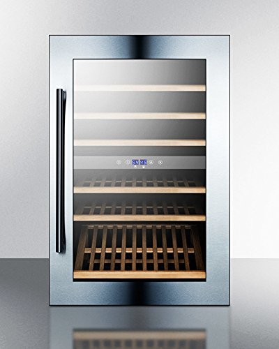 Summit VC60D 59 Bottle Capacity Dual Zone Wine Cooler With Digital Controls Dynamic Compressor Cooling Reversible... N2