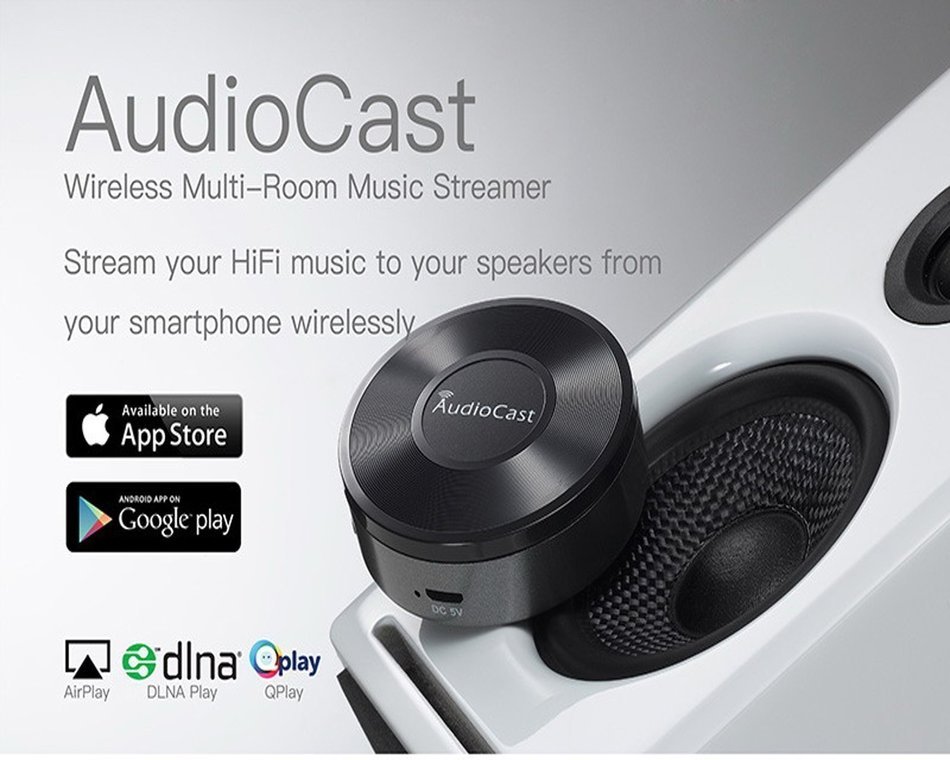 RIVERSONG Wireless DLNA Airplay Music Receiver Adapter NAS Support with iHeartRadio Spotify Bluetooth Receiver... N7