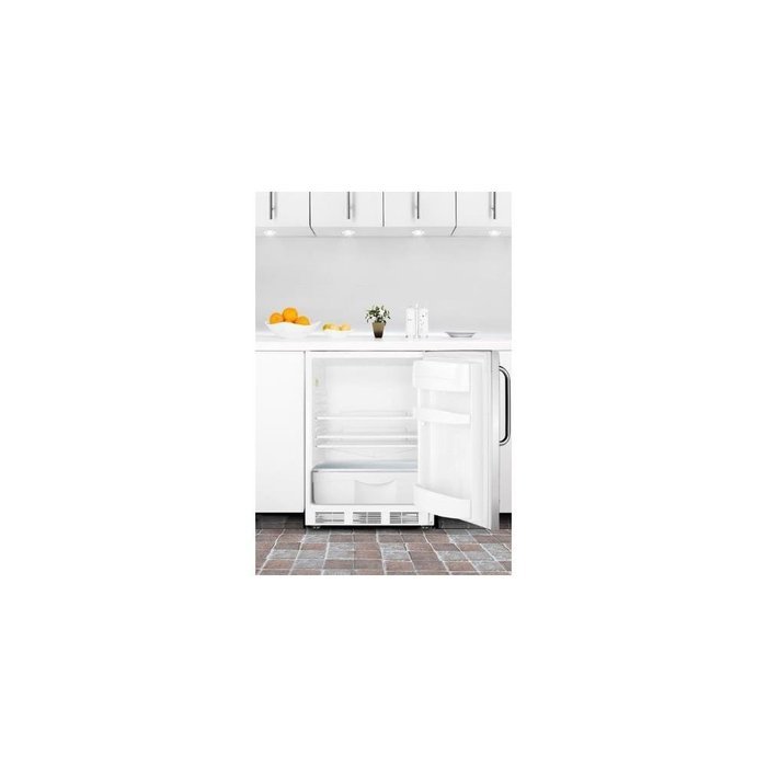 Summit FF6LBISSTBADA 24" AccuCold Series ADA Compliant Medical Freestanding or Built In Compact Refrigerator with...