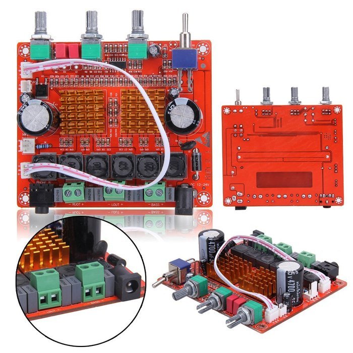Alloet Digital TPA3116D2 2.1 12v 50Wx2+100W HIFI Digital Subwoofer Amplifier AMP Board 24V for Household and Car... N6