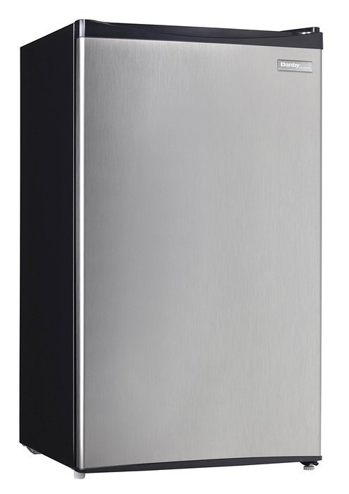 Danby Designer 3.3 cu.ft. Compact Refrigerator, Black/ Spotless Steel