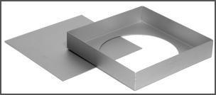 Alan Silverwood 9" x 1.5" Loose Based Square Sandwich Cake pan tin 38093