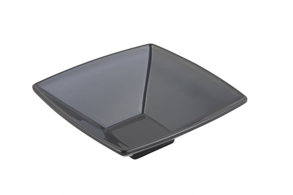 Bon Chef 53503BLACK Melamine Square Bowl, 12 oz Capacity, 6-3/8" Length x 6-3/8" Width x 2-1/4" Depth, Black