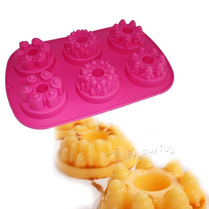 X-Haibei Fancy Monarch Chocolate Ice Cream Mini Bundt Cake Donut Mold Silicone Pan