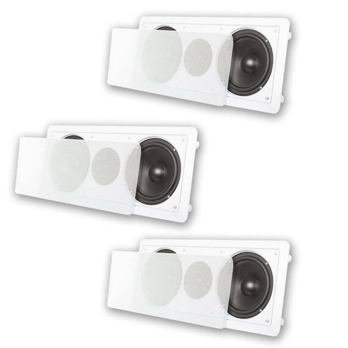 Acoustic Audio CC6 In-Wall 6.5" Left Center Right Front Speaker System 900W CC6-3S