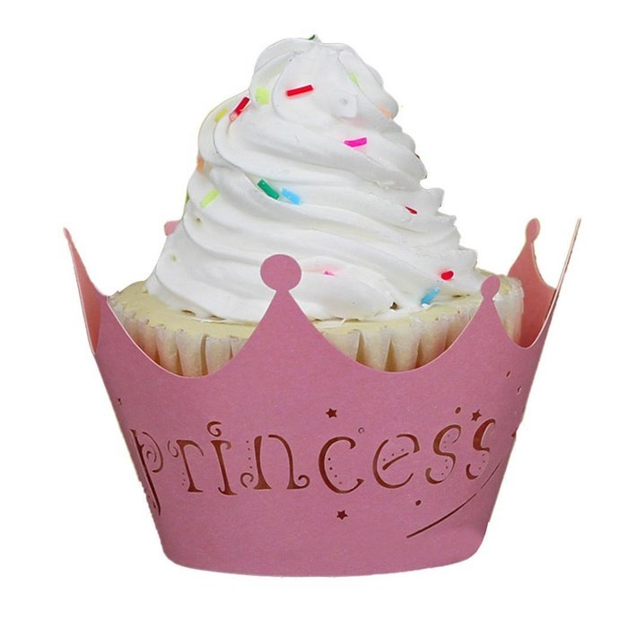 DZT1968(TM)50pcs 'Princess' Little Lace Wrapper Cupcake Wrapper Liner Baking Cup Muffin Case Trays Wedding Birthday... N4