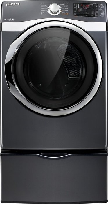 Samsung DV455GVGSGR 7.5 Cu. Ft. Onyx Stackable With Steam Cycle Gas Dryer