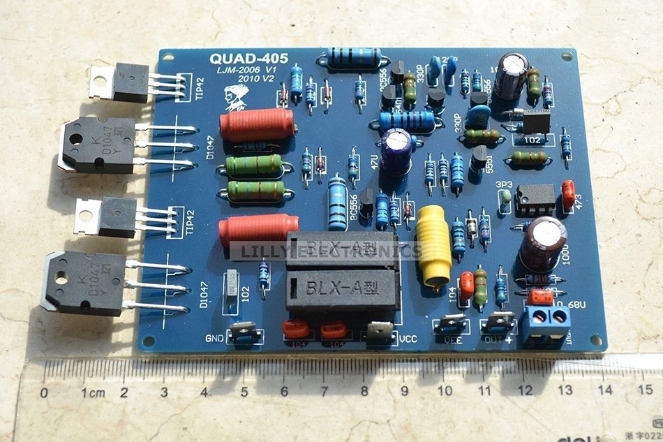 1 Pair of Mono Audio Power Amplifier Board Assembled QUAD405 Amps 100w N4