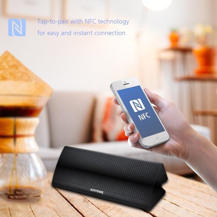 ECHTPower(TM) Aluminum Outdoor Bluetooth 4.0 Speaker, Powerful 10W 2200mAh Stereo Speakers with Enhanced Bass,... N3