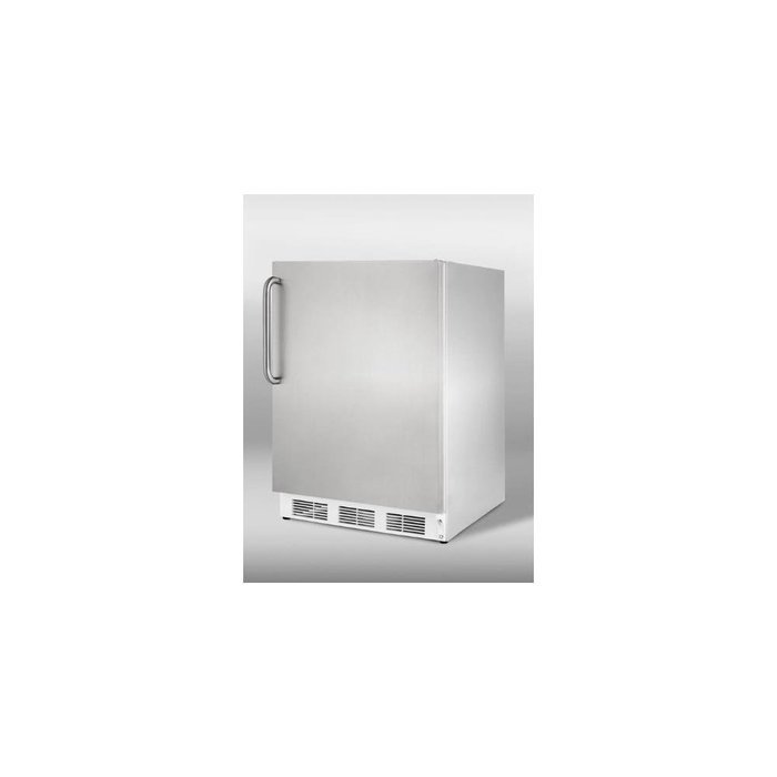 Summit AL750CSS 24" Compact ADA Compliant All-Refrigerator with 5.5 cu. ft. Capacity Adjustable Glass Shelves...
