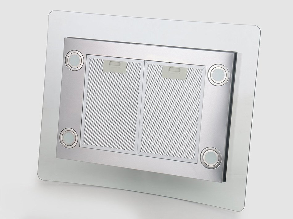30" Stainless Steel Tempered Glass LCD Display Lighted Touch Control Panel Island Mount Kitchen Vent Cooking Fan... N2