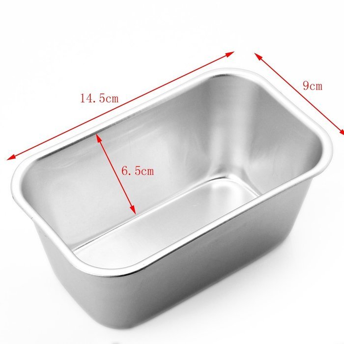 DUFUSTORE 1pcs 0.7L Rectangle Aluminum Box Loaf Tin for Home Bread Cake Baking Bakeware N4