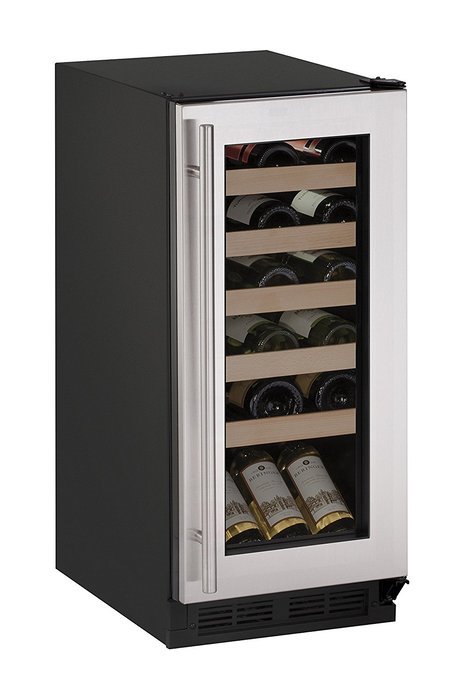 U-Line U1215WCS00A Built-in/Freestanding Wine Storage, 15", Stainless Steel