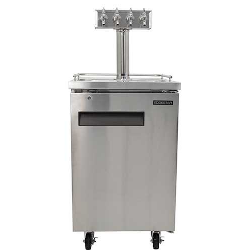 EdgeStar Quadruple Faucet Commercial Direct Draw with Dispense Components - Stainless Steel