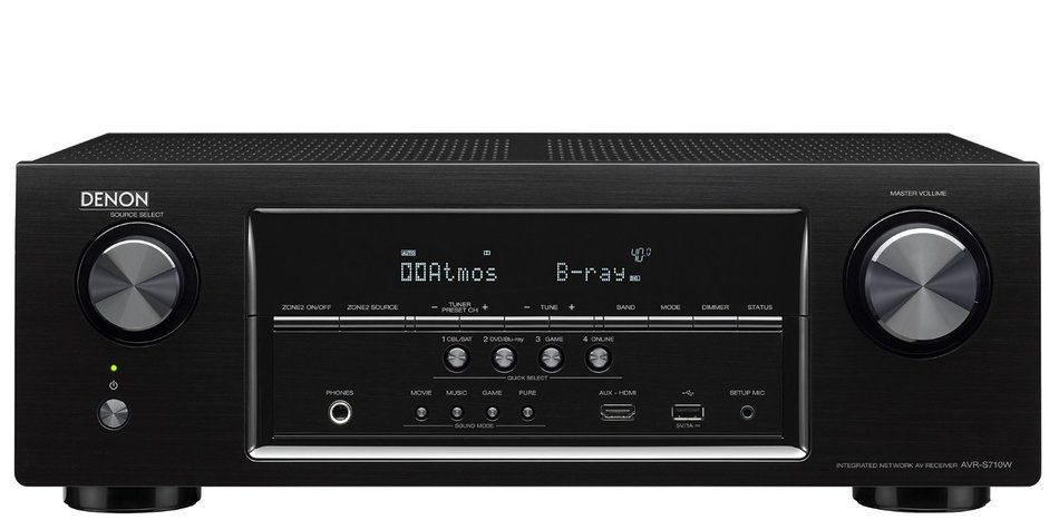 Denon AVR-S710W 7.2 Channel Full 4K Ultra HD AV Receiver with Bluetooth and WIFI N6