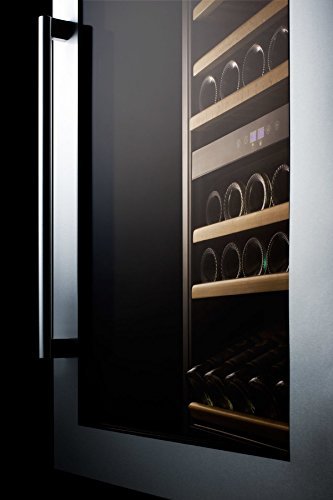 Summit VC60D 59 Bottle Capacity Dual Zone Wine Cooler With Digital Controls Dynamic Compressor Cooling Reversible... N3