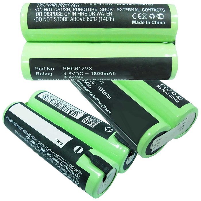 3x Fresh New Exell EBVB-160 4.8V NiMH 1800mAh Rechargeable Replacement Vacuum Battery For PHILIPS FC6125 Vacuums...