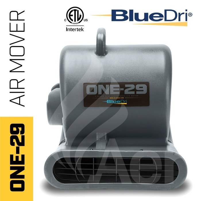Blue ONE-29 Portable Air Mover Carpet Dryer 2900 CFM 3 Speed 2.9 AMPS Fully Stackable GFCI 4 Unit Daisy Chain... N9