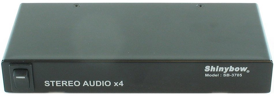 Shinybow 1x4 (1:4) 4-Way Stereo Analog R/L Audio Splitter Distribution Amplifier SB-3705 N2