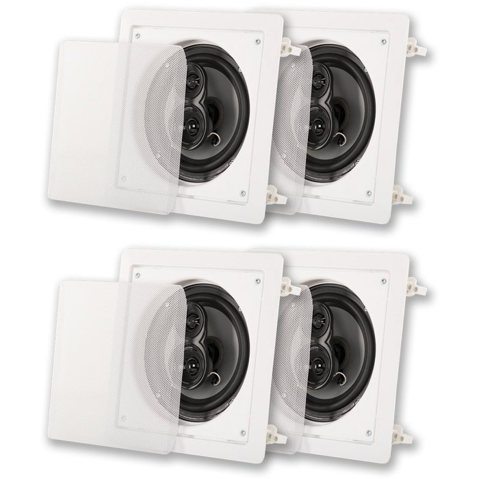 Acoustic Audio CS-I63S-2PR 300 Watt 6.5" 3-Way Home Theater In-Wall/Ceiling Speakers (2-Pair) N2