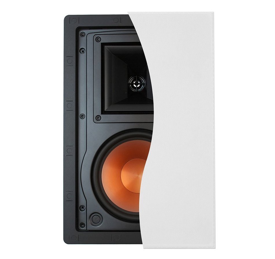 5 Klipsch R-3650-W II In-Wall Speaker - Each (White) + Klipsch R-12SW Powerful 12" 400 watts Subwoofer + Monster... N3