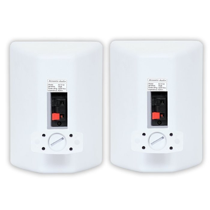Acoustic Audio 151W Indoor/Outdoor Speakers (White, 2) N6