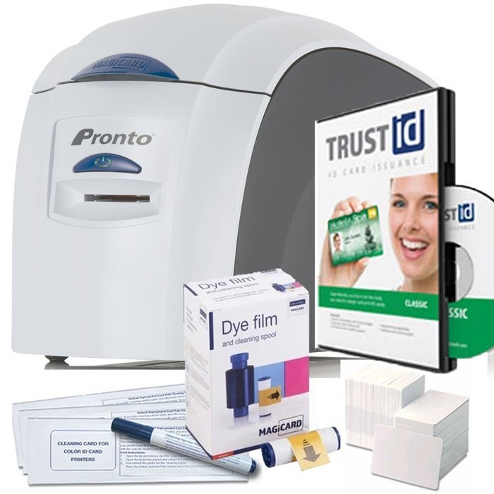 Magicard Pronto ID Card Printer & Supplies Package - Official Bundle