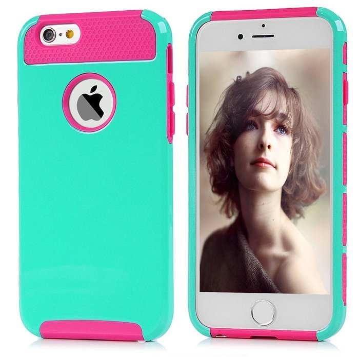 iPhone 6 Case, iPhone 6S Case (4.7"), YOKIRIN 2 in 1 Hybrid Heavy Duty Dual Layer Hard PC Back Soft TPU Bumper... N46