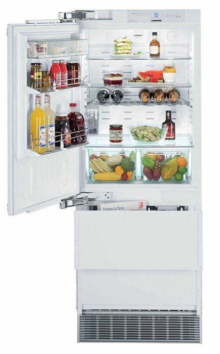 Liebherr HC1541 14.1 Cu. Ft. Black Counter Depth Built-In Bottom Freezer Refrigerator - Energy Star