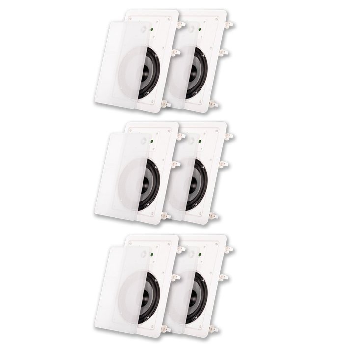 Acoustic Audio CS-IW620-3PR 250 Watt 6.5" 2-Way Home Theater In-Wall/Ceiling Speakers (3-Pair) N2