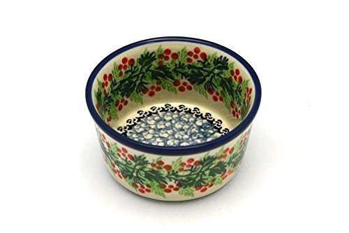 Polish Pottery Ramekin - Holly Berry