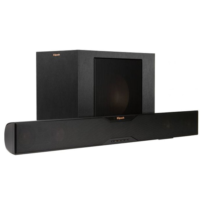 Klipsch Bluetooth Soundbar with Wireless Subwoofer (R-20B) with 6ft 5.0mm Audio Cable, TV/LCD Screen Cleaning... N4
