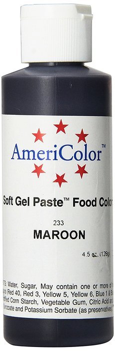 Americolor Maroon Soft Gel Paste 4.5 Ounces