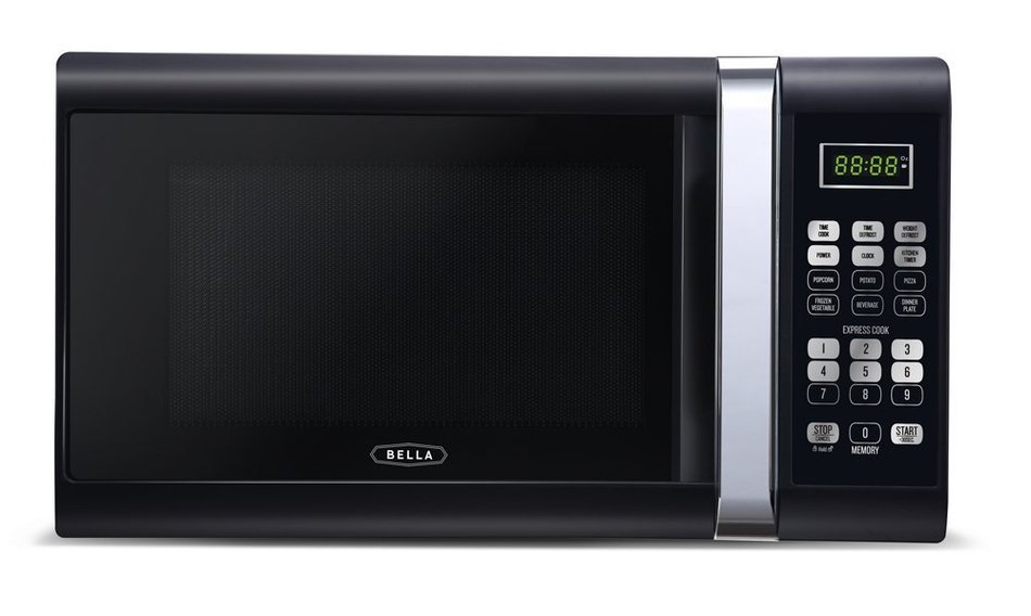 Bella 700-Watt Compact Microwave Oven, 0.7 Cubic Feet, White with Chrome N4