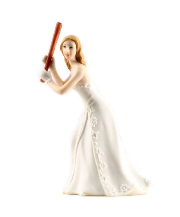 Weddingstar Bride at Home Base Ready to Hit the Home Run