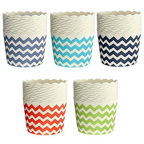 50Pcs Wavy Paper Cake Cup Liners Baking Cupcake Muffin Pastry N5