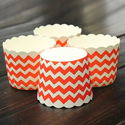 50Pcs Wavy Paper Cake Cup Liners Baking Cupcake Muffin Pastry N6
