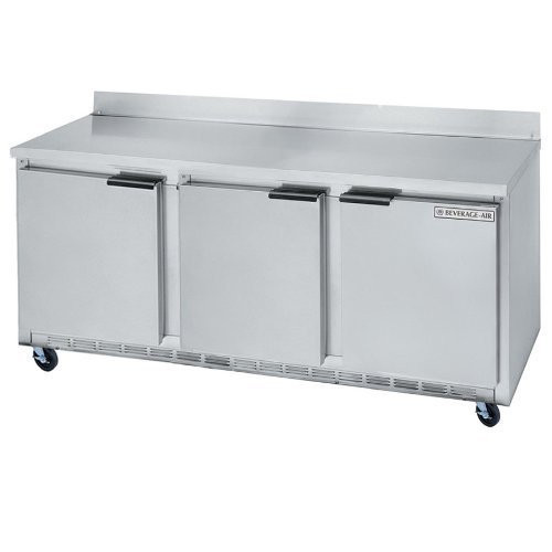 Beverage-Air WTR72AY 72" Worktop Refrigerator 3 Doors