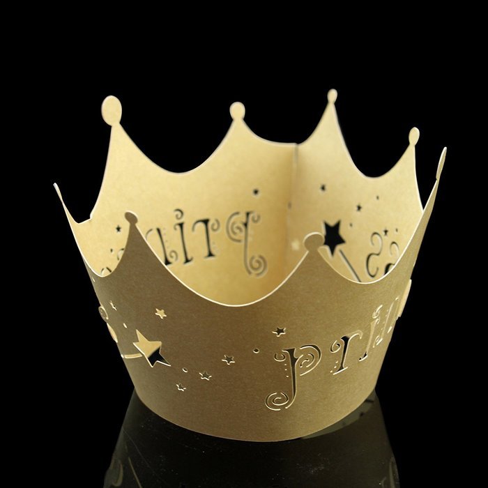 Bit Fly Princess Crown Baby Shower Birthday Party Laser Cut Celebration Decor Cupcake Wrapper Wraps Case (50pc... N9