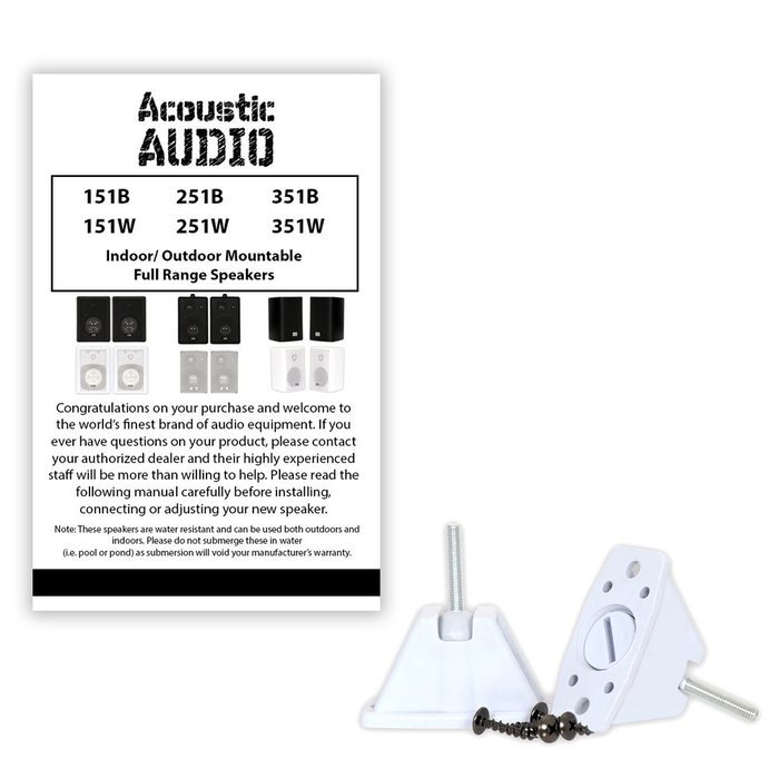 Acoustic Audio 151W Indoor/Outdoor Speakers (White, 2) N7