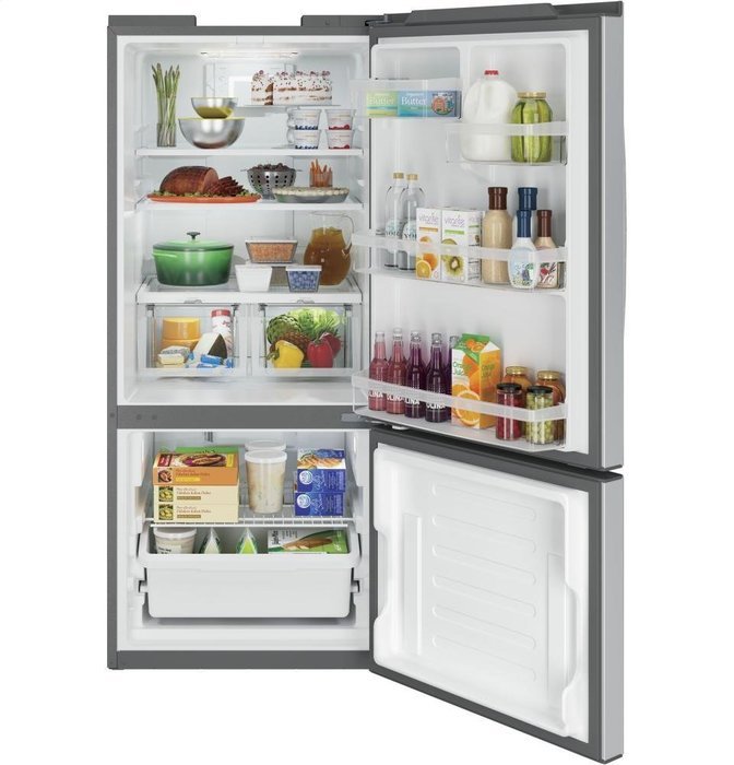 GE Stainless Steel Bottom Freezer Refrigerator N10