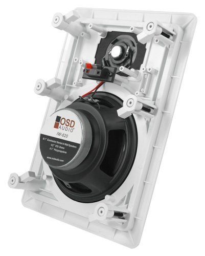 OSD Audio IW620 6.5-inch Polypropylene In-Wall Speaker Pair