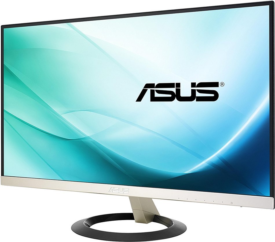 ASUS Frameless Gold 21.5" 5ms (GTG) HDMI Widescreen LCD/LED Monitor IPS 80,000,000:1 , Ultra-Slim...