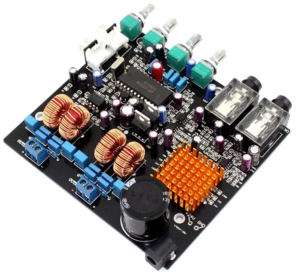 2x50W TPA3116+M65831 Class D Digital Amplifier Board with KARAOK 4700UF/35V N4
