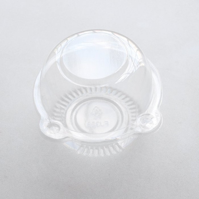 Clear Jumbo Cupcake Container Pods for Desserts with Sticker Labels (100 PCS/Pack) N2
