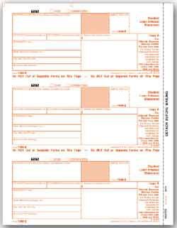 EGP IRS Approved - Laser Printer 1098-E Federal Copy A