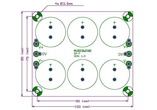 Electronics-Salon 1PCS Capacitor Filter PCB, for Upgrade Audio Power Amplifier N8
